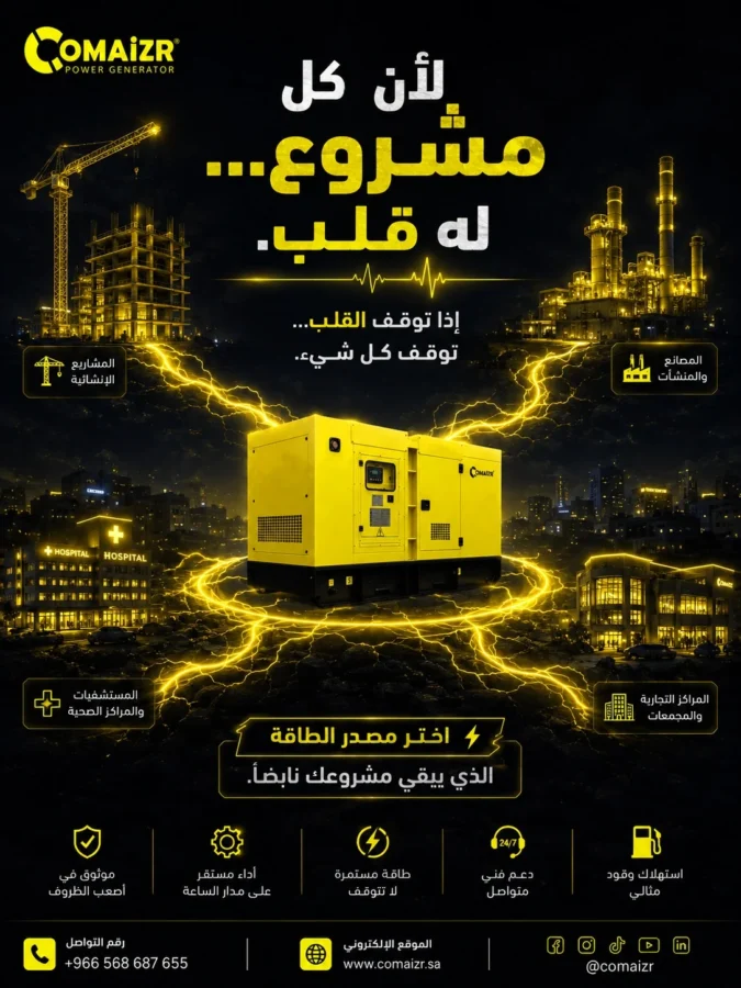 Comaizr post: generator with lightning, 'every project has a heart'