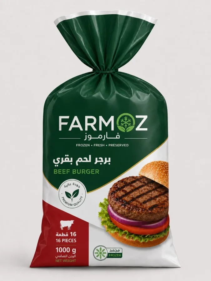 FARMOZ beef burger bag, 16 pieces